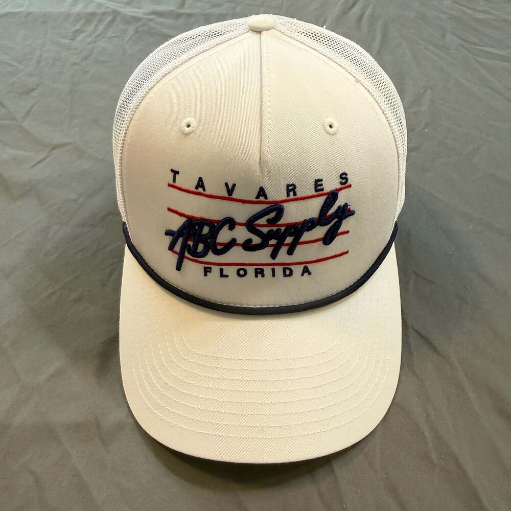 Vintage Tavares Florida TBC Supply Richardson Mesh Snapback Trucker Hat USA